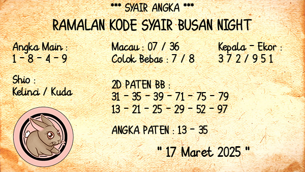 Prediksi Busan Night