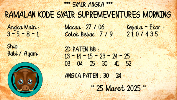 Prediksi Supremeventures Morning